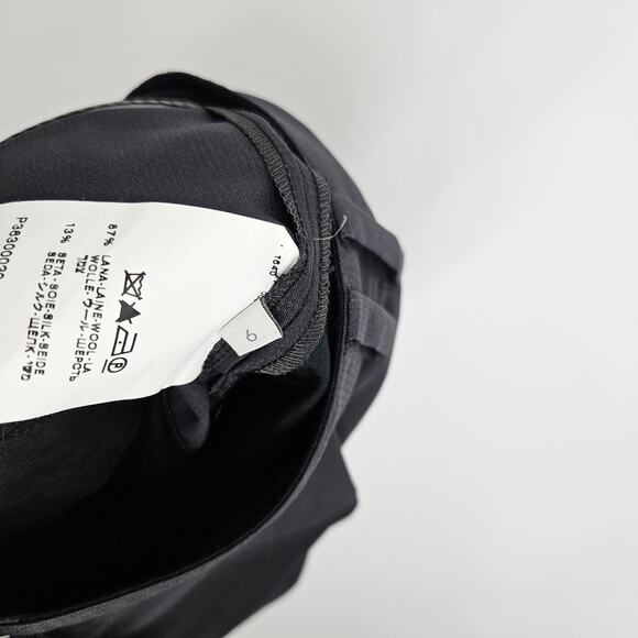 Proenza Schouler Trousers Black Wool Silk Blend High Waist Straight Leg Size 6 - Picture 6 of 6